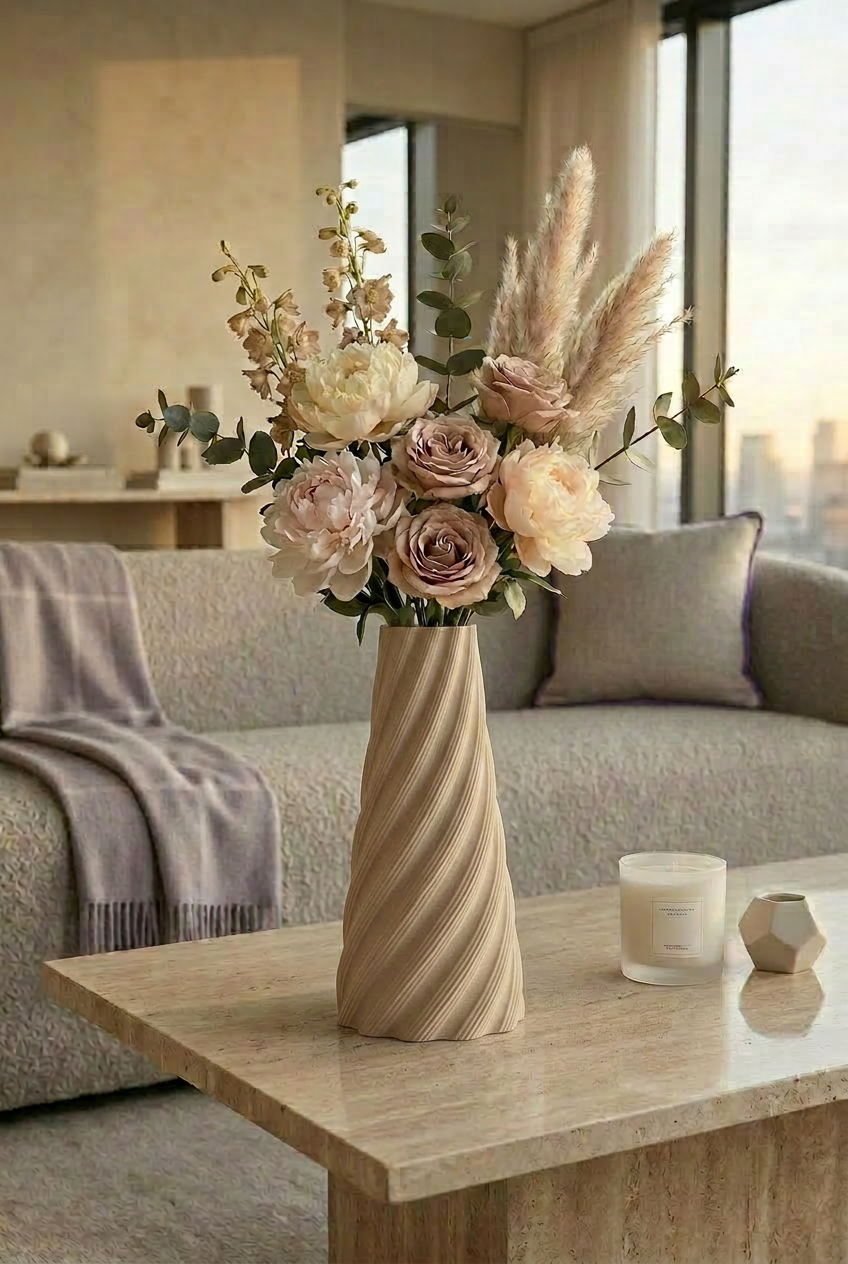 Cordée Vase Beige