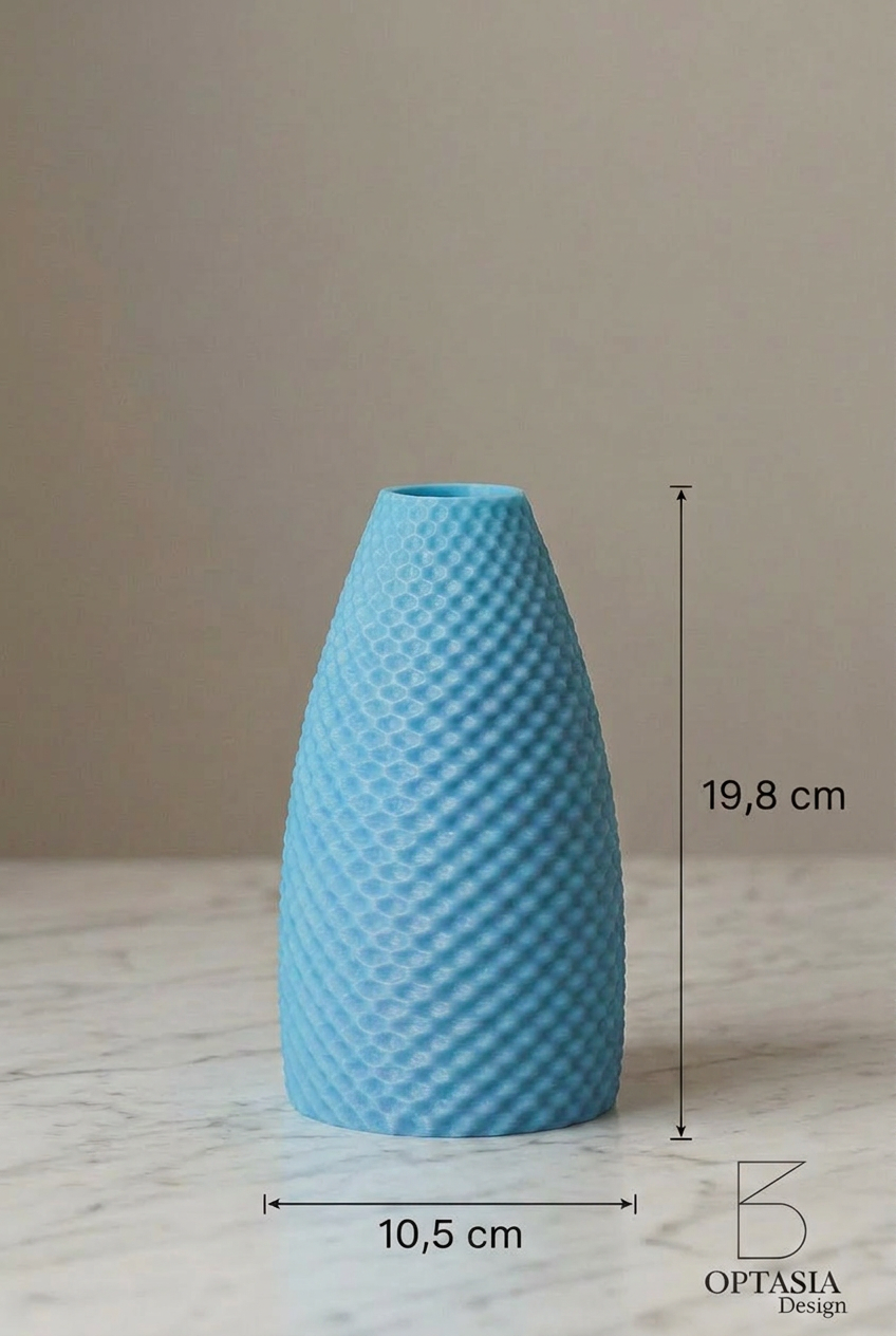 Textura Vase Bleu Glacier