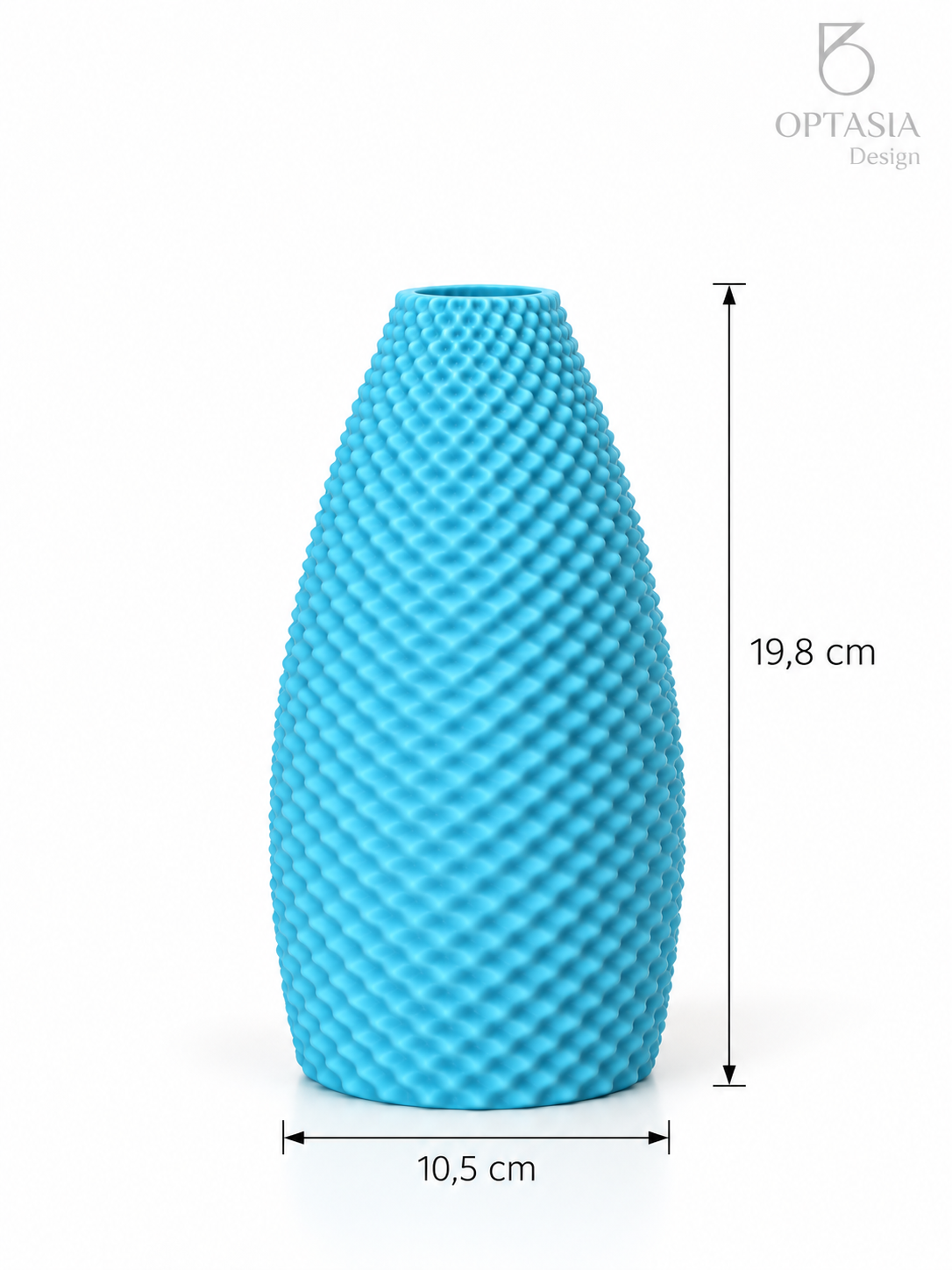 Textura Vase Bleu Glacier