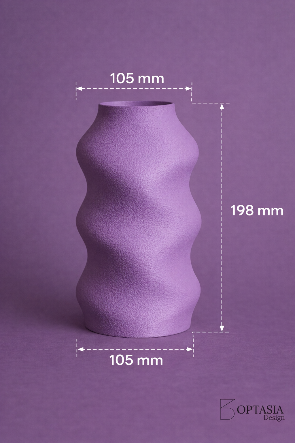 Ondula Vase Mauve